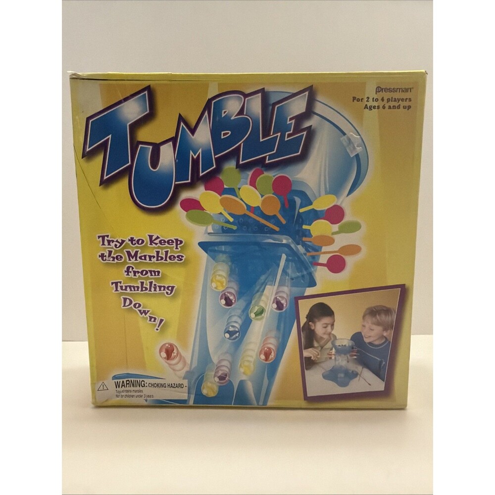 Family Kids Stratagy Gravity Pressman Tumble Tower Marble Game w/ Plastic Sticks